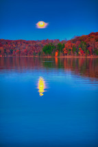 reflection of the moon on water 