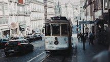 tram in a city 