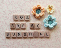 You are my sunshine in scrabble pieces 