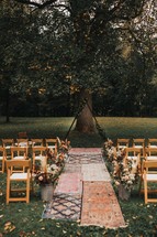 outdoor wedding ceremony setup 