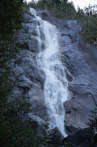waterfall down a cliff 
