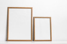 two blank frames 