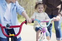 children riding bikes 