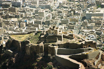 Old castle on a hilltop in Yemen.