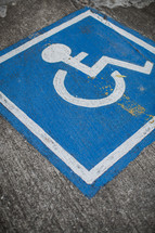 wheelchair, handicap parking spot 