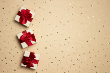 gifts on a tan background 