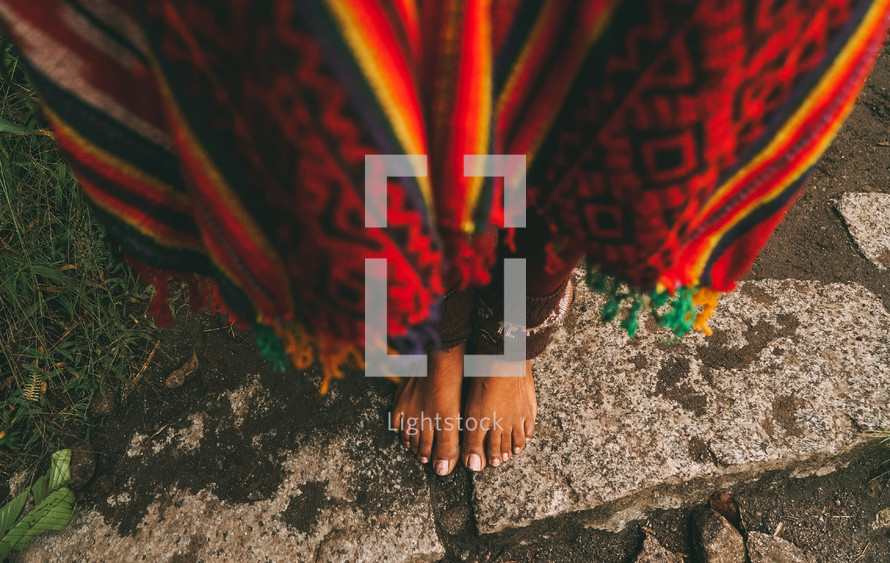 feet of a woman in Peru 