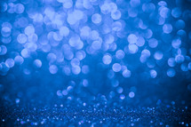 sparkling blue bokeh lights 