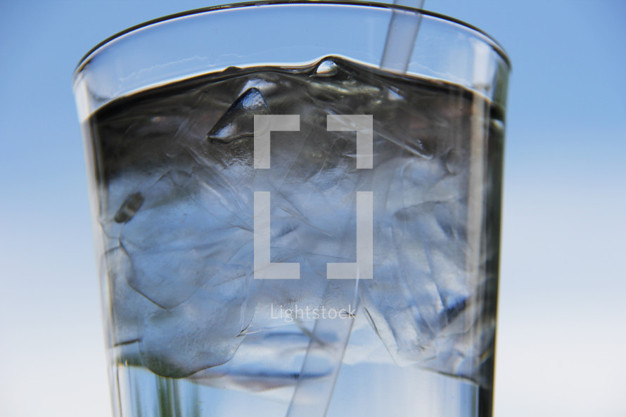 ice cold glass of water