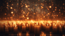 Candlelight service background with bokeh. 