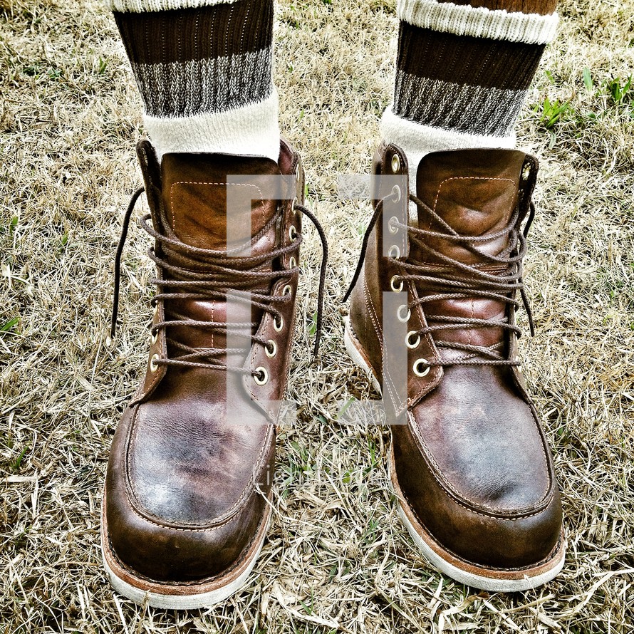 HIghtop boots and socks