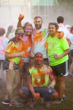 teens after a color run