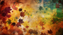 Colorful fall themed grunge background. 