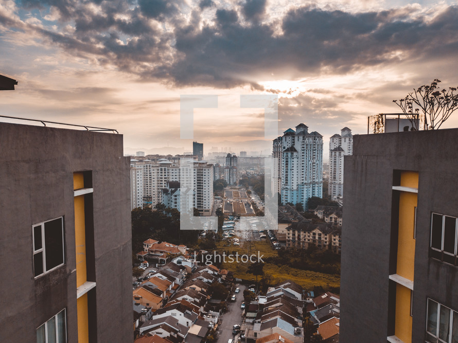 Malaysian city skyline 
