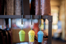 small cups on hooks 