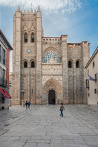 gothic and romanesque cathedral in Avila. Castilla y Leon, Spain