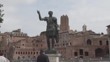 Rome, Italy - Caesari Nervae Traiano Bronze Statue