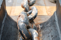 chains on a large anchor 