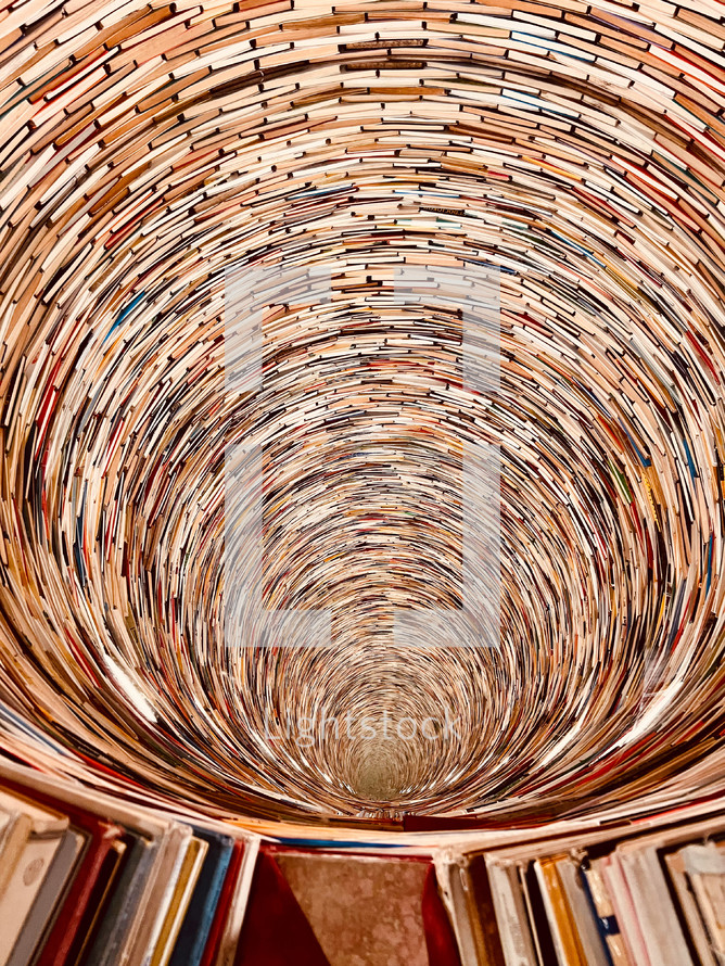 Infinite Book Tower.   Prague Municipal Library, Prague, Czech Republic