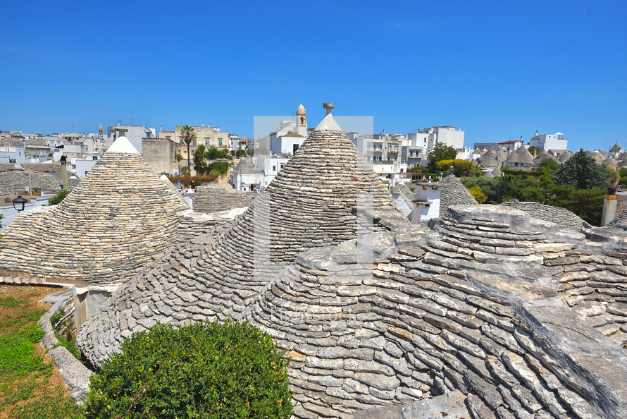 The traditional Trulli houses from the beautiful town Alberobello, Apulia, Italy