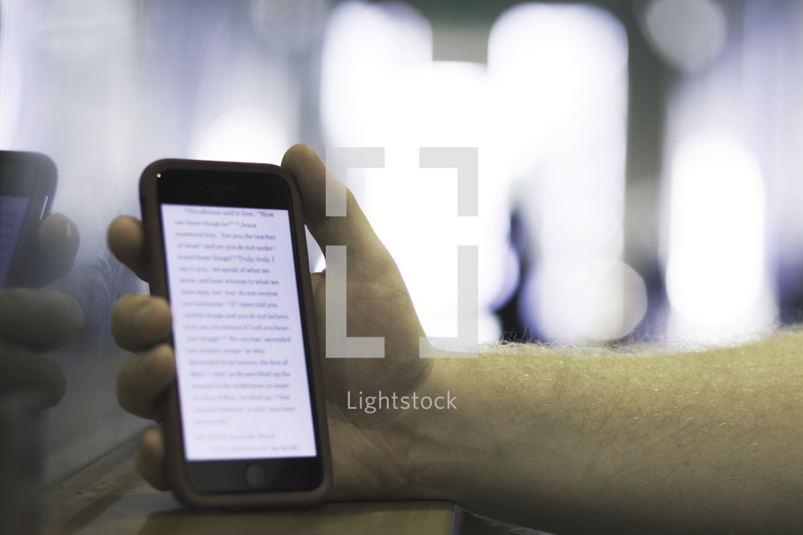 Bible app on a cellphone screen 