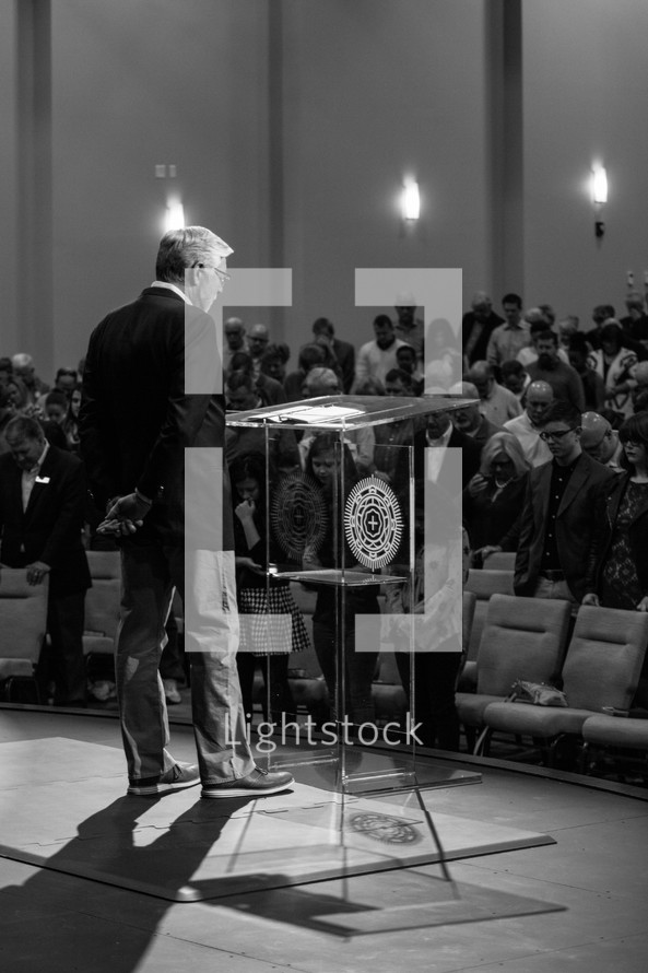 a minster preaching a sermon 