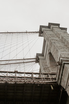 Brooklyn Bridge on a cloudy day