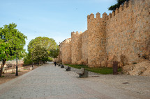 promenade of rastro in Avila, Castilla y Leon, Spain