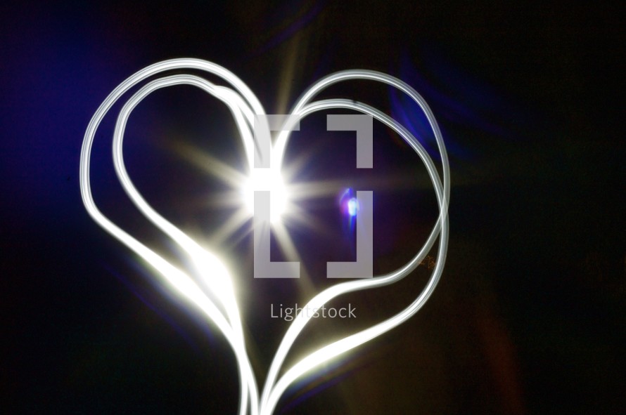 A heart shaped light