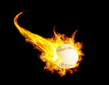 flaming baseball 