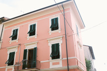 green shutters on windows in Italy 