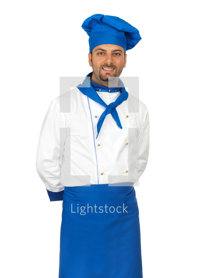 chef with blue hat