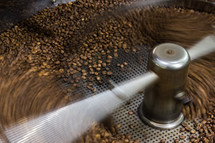 grinding coffee beans 