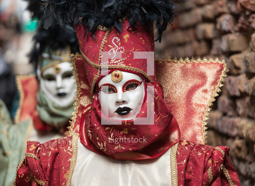 Venetian mask of 2015 depicting the French playing cards.