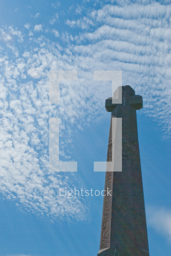 Stone cross monument