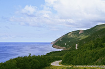 a winding seaside highway