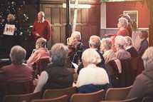 elderly Congregation at a Christmas worship Service