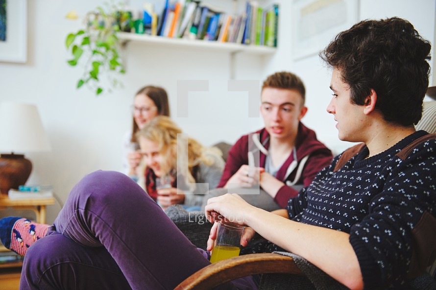 teens in discussion at a Bible study 