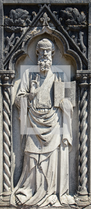 The Evangelist statue