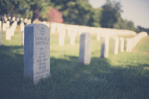 graves in Arlington National Cemetery 