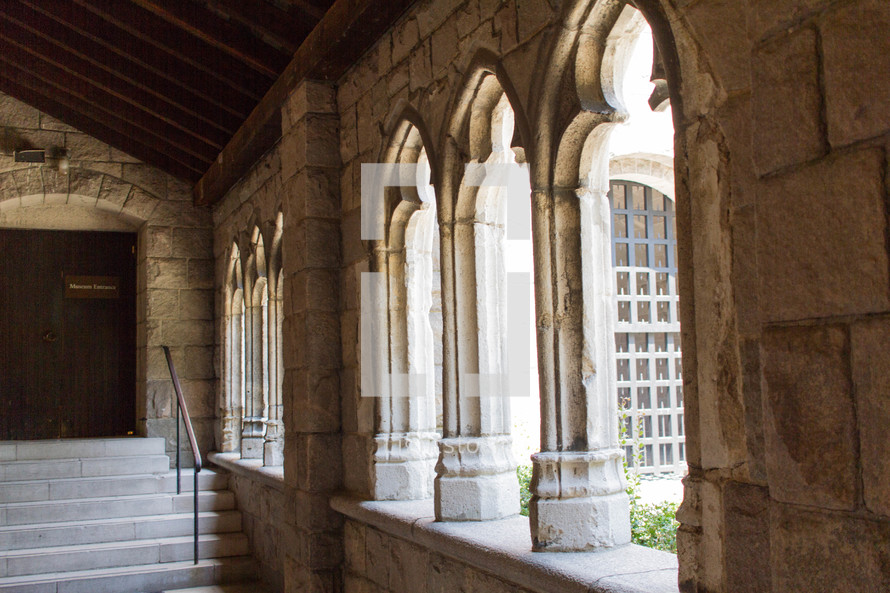 covered walkway at the Cloisters