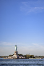 Portrait view of the Statue of Liberty 