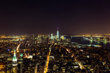 New York City skyline at night 