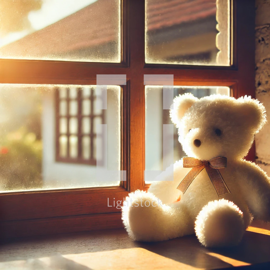 White Bear in Window