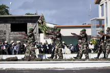 soldiers marching in a parade 