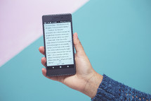 Bible app on a smartphone 