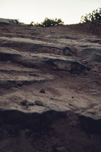 closeup of rocks on a cliff