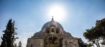 dome and bells of a church in the holy land 