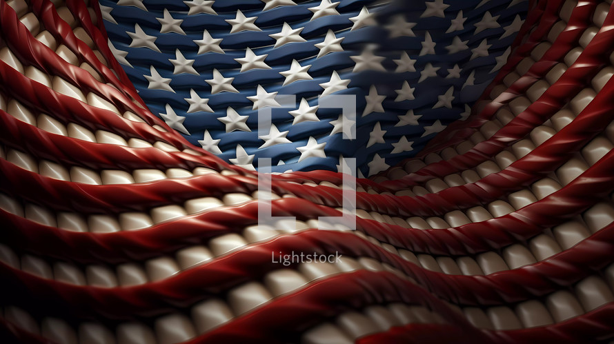 Futuristic American Flag pattern background 