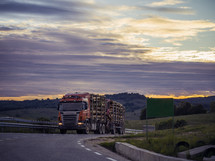 log truck on a highway 